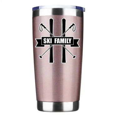 Ski Family 20oz Insulated Vacuum Sealed Tumbler